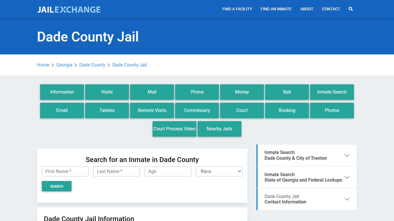 Dade County Jail Roster Lookup, GA, Inmate Search - Jail Exchange